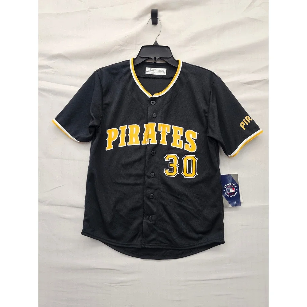 MLB Boys Paul Skenes Pittsburgh Pirates Jersey Black Polyester Athletic Size L - Picture 1 of 7